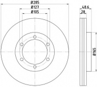 Тормозной диск HELLA 8DD 355 117-421