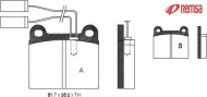 Комплект тормозных колодок METZGER 0005.01