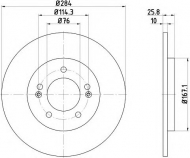 Тормозной диск HELLA 8DD 355 118-361