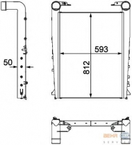Теплообменник BEHR HELLA SERVICE 8ML 376 746-371