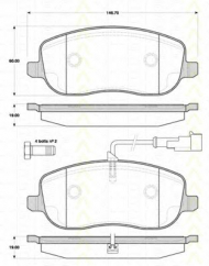 Комплект тормозных колодок TRISCAN 8110 15045