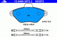 Комплект тормозных колодок ATE 13.0460-3972.2