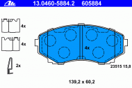 Комплект тормозных колодок ATE 13.0460-5884.2