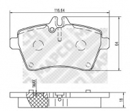 Комплект тормозных колодок MAPCO 6824