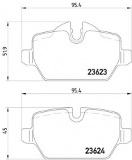 Комплект тормозных колодок PAGID T1445