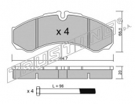 Комплект тормозных колодок TRUSTING 221.0