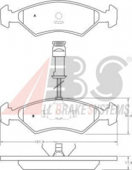 Комплект тормозных колодок A.B.S. 36459