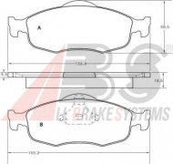 Комплект тормозных колодок A.B.S. 36809 OE