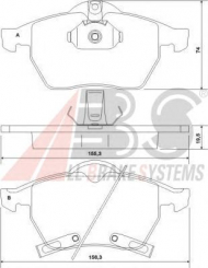 Комплект тормозных колодок A.B.S. 37116 OE