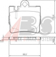Комплект тормозных колодок A.B.S. 37150 OE