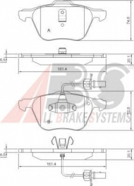 Комплект тормозных колодок A.B.S. 37240