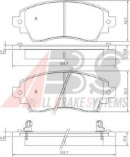 Комплект тормозных колодок A.B.S. 37269 OE