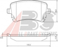 Комплект тормозных колодок A.B.S. 37366 OE