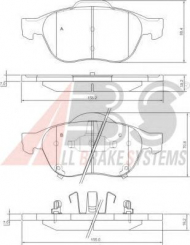 Комплект тормозных колодок A.B.S. 37402