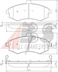 Комплект тормозных колодок A.B.S. 37403