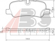 Комплект тормозных колодок A.B.S. 37500