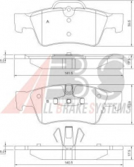 Комплект тормозных колодок A.B.S. 37509 OE