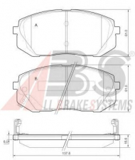 Комплект тормозных колодок A.B.S. 37622 OE