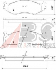 Комплект тормозных колодок A.B.S. 38521