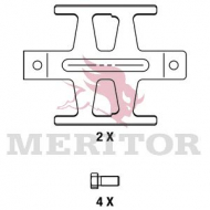 Комплект тормозных колодок MERITOR MDP3835K