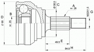 Шарнирный комплект OPEN PARTS CVJ5021.10