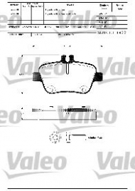 Комплект тормозных колодок VALEO 601304