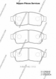 Комплект тормозных колодок NPS T360A75