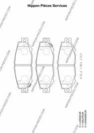 Комплект тормозных колодок NPS T361A20