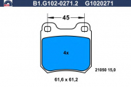 Комплект тормозных колодок GALFER B1.G102-0271.2