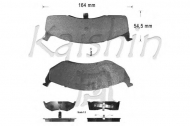 Комплект тормозных колодок KAISHIN D10000