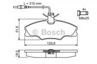 Комплект тормозных колодок BOSCH 0 986 424 227