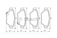 Комплект тормозных колодок BOSCH 0 986 424 478