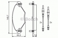 Комплект тормозных колодок BOSCH 0 986 424 582