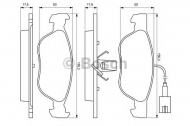 Комплект тормозных колодок BOSCH 0 986 424 593