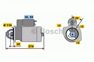 Стартер BOSCH 0 001 218 163