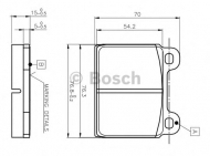 Комплект тормозных колодок BOSCH 0 986 TB2 050
