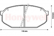 Комплект тормозных колодок BENDIX 572243B