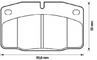 Комплект тормозных колодок BENDIX 571276B