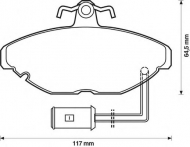 Комплект тормозных колодок BENDIX 571401B