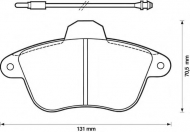 Комплект тормозных колодок BENDIX 571733B