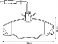 Комплект тормозных колодок BENDIX 571897B