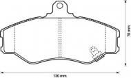 Комплект тормозных колодок BENDIX 572411B