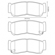 Комплект тормозных колодок BENDIX 572608B