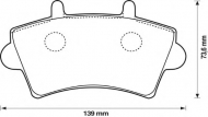 Комплект тормозных колодок BENDIX 573107B