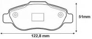 Комплект тормозных колодок BENDIX 573168B