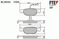Комплект тормозных колодок FTE BL1641A2