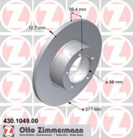 Тормозной диск ZIMMERMANN 430.1049.00