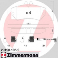 Комплект тормозных колодок ZIMMERMANN 29190.195.2
