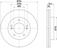 Тормозной диск HELLA 8DD 355 116-471