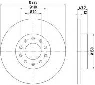 Тормозной диск HELLA 8DD 355 116-671